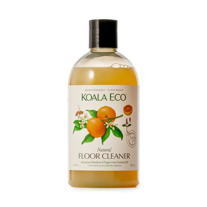 Bottle of Koala Eco natural floor cleaner on a white background