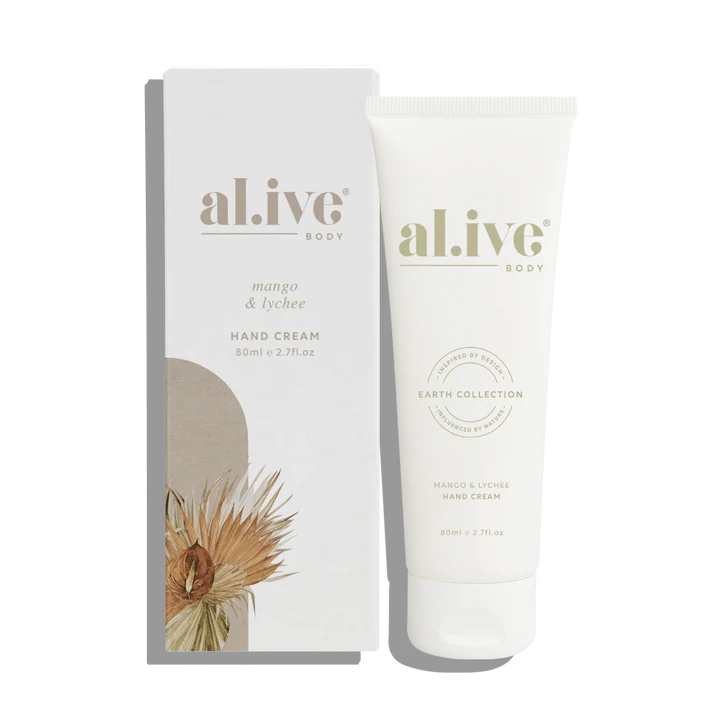al.ive body hand cream with packaging on a white background