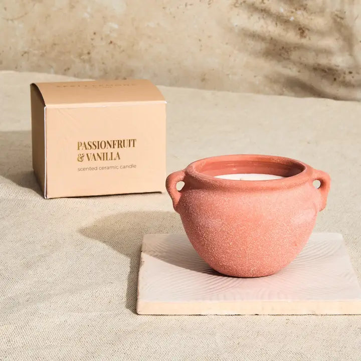 Terracotta Pottery Candle - Passionfruit &amp; Vanilla