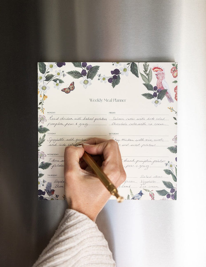 Bespoke Cockatoo Meal Planner Notepad