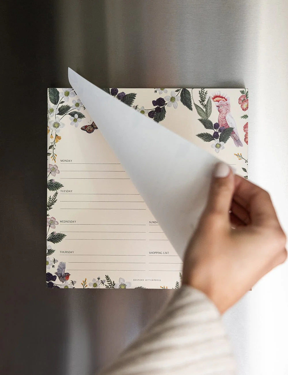 Bespoke Cockatoo Meal Planner Notepad