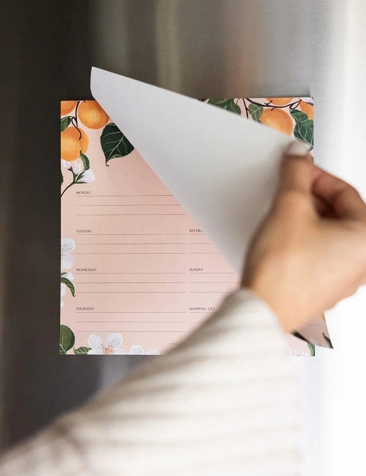 Bespoke Peaches Meal Planner Notepad