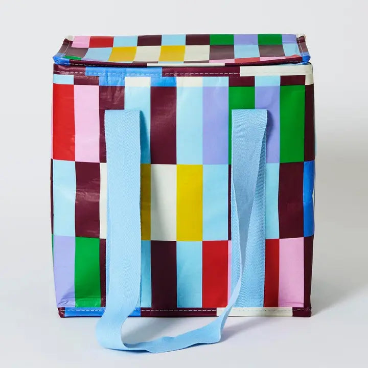 Medium Insulated Tote: Multi Stripe