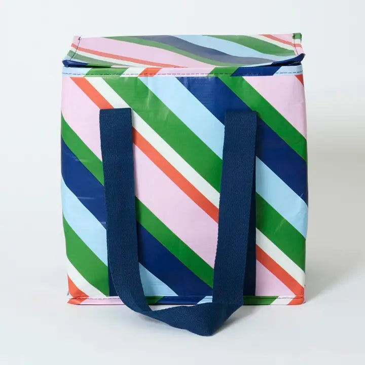 Medium Insulated Tote: Rugby Stripe