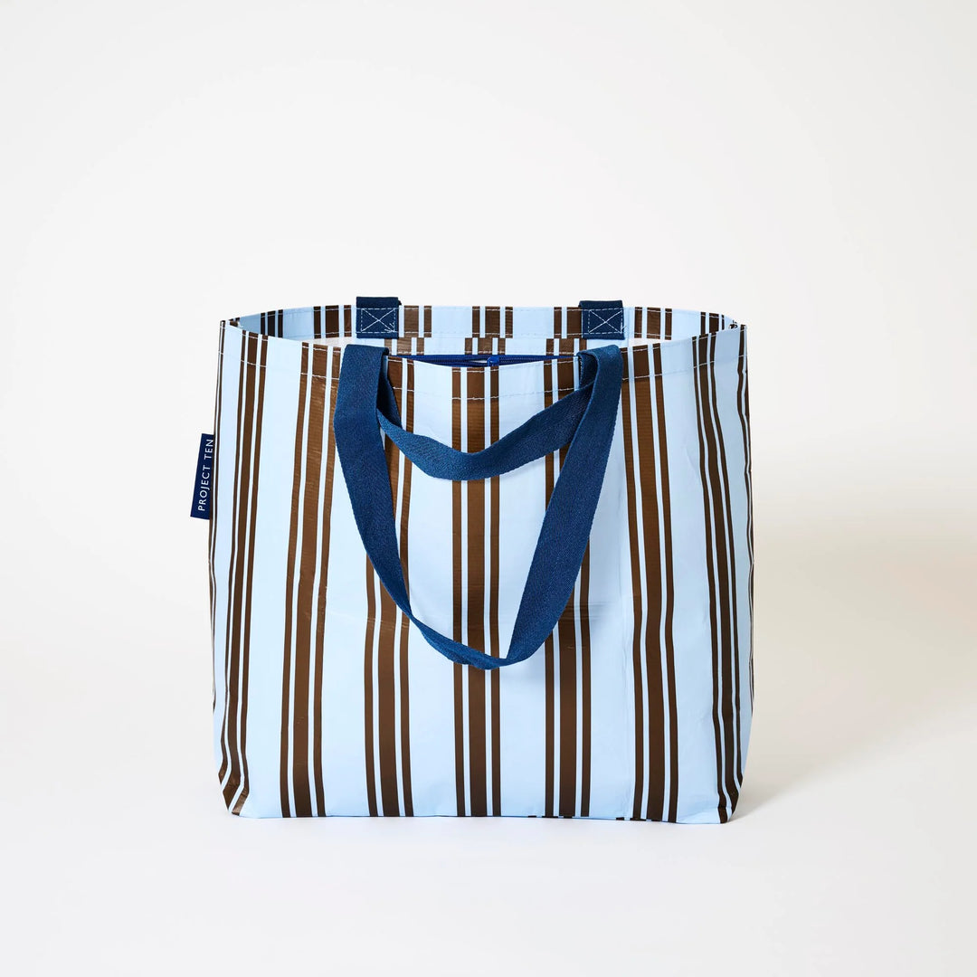 Medium Tote: Oxford Stripe