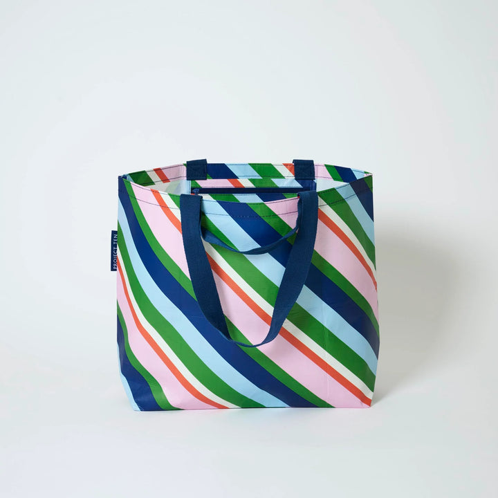 Medium Tote: Rugby Stripe