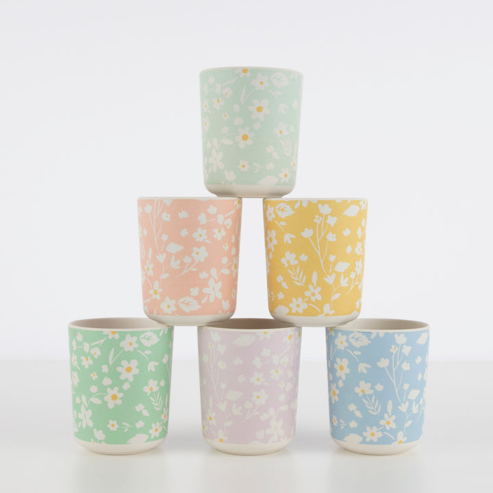 Meri Meri - Floral Bamboo Cups 6pk