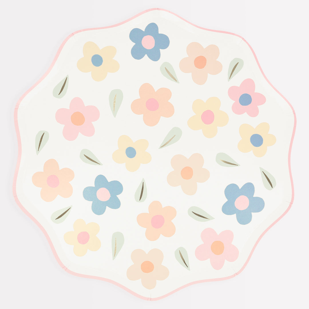 Meri Meri - Happy Flowers Dinner Plates 8pk