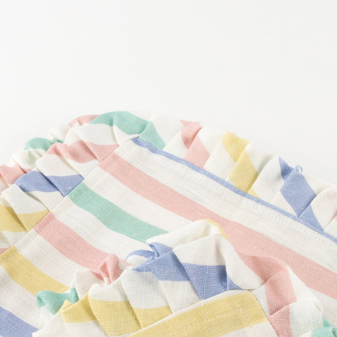 Meri Meri - Multi Stripe Ruffle Napkins 4pk