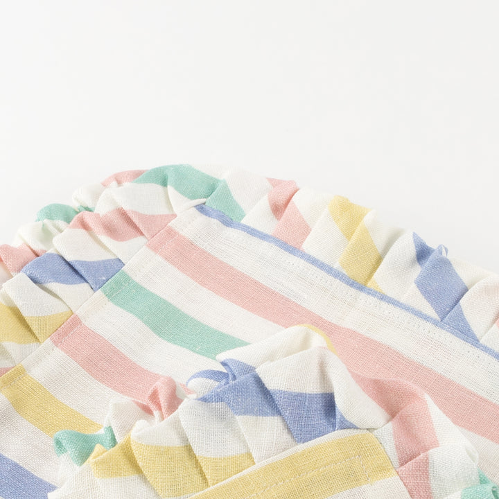 Meri Meri - Multi Stripe Ruffle Napkins 4pk