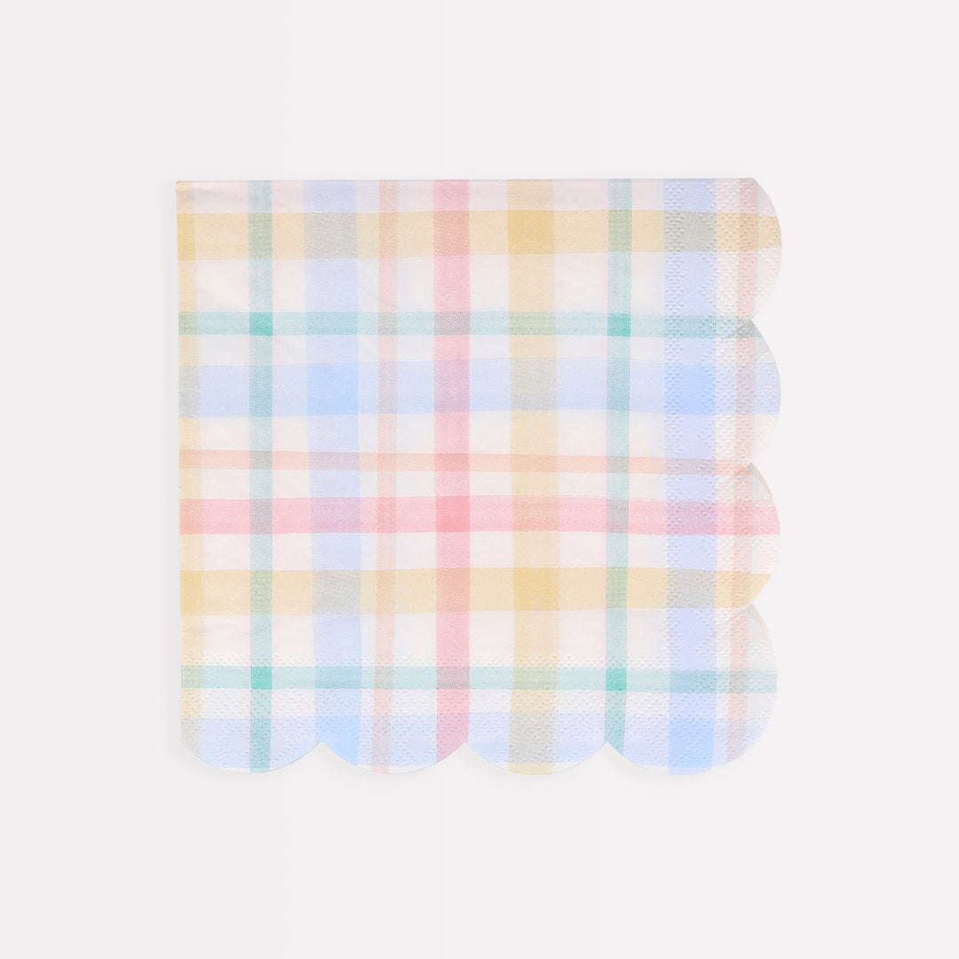 Meri Meri - Large Spring Plaid Napkins 16pk