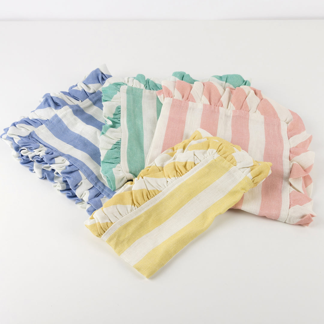 Meri Meri - Stripe Ruffle Napkins 4pk