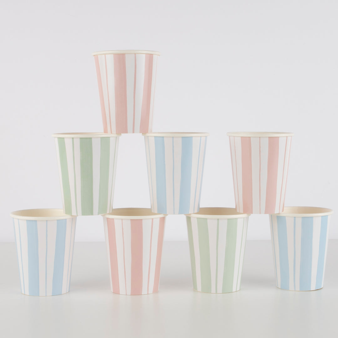 Meri Meri - Ticking Stripe Cups 8pk