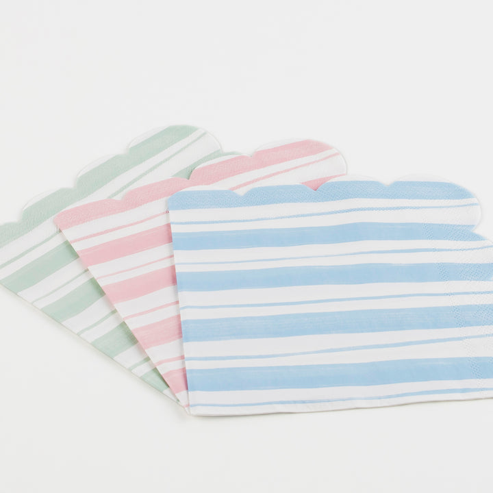 Meri Meri - Ticking Stripe Large Napkins 16pk