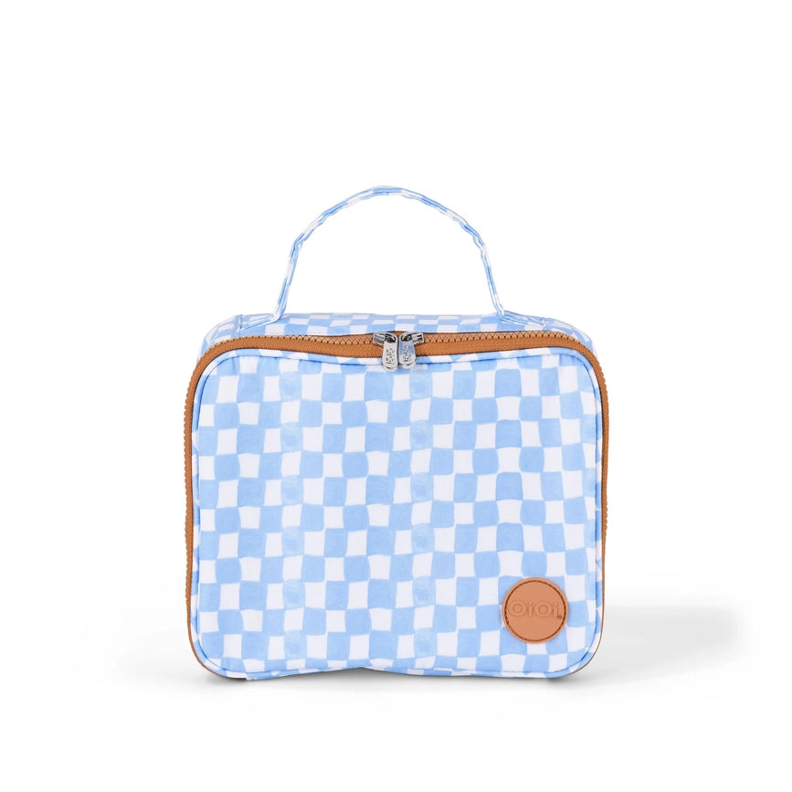 Oioi Mini Insulated Lunch Bag: Blue Check