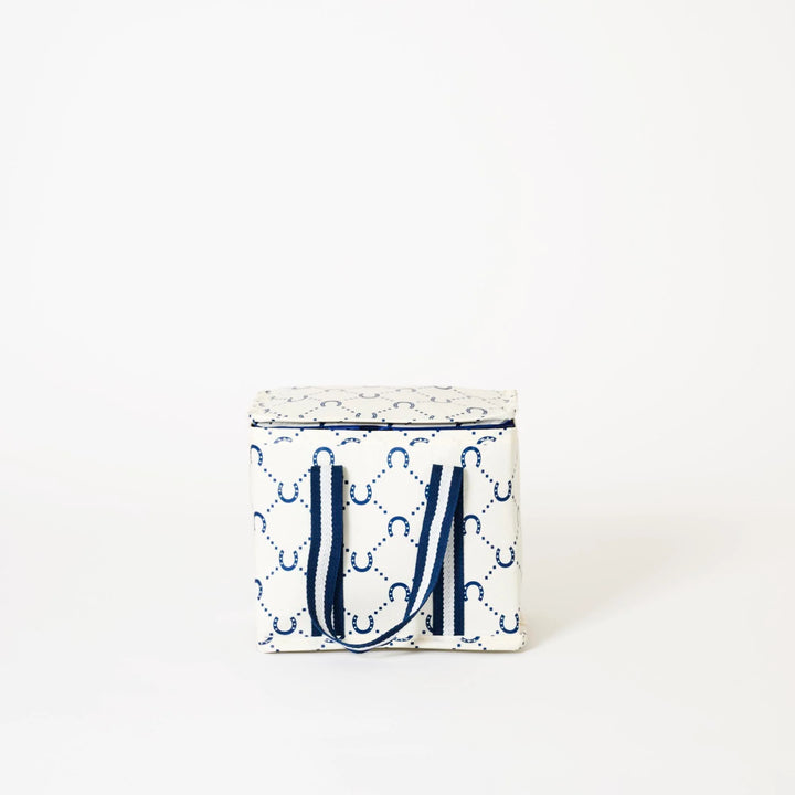 Mini Insulated Tote: Navy Horseshoe