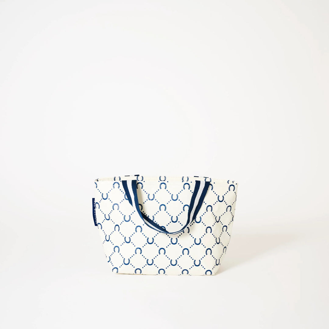 Mini Tote: Navy Horseshoe