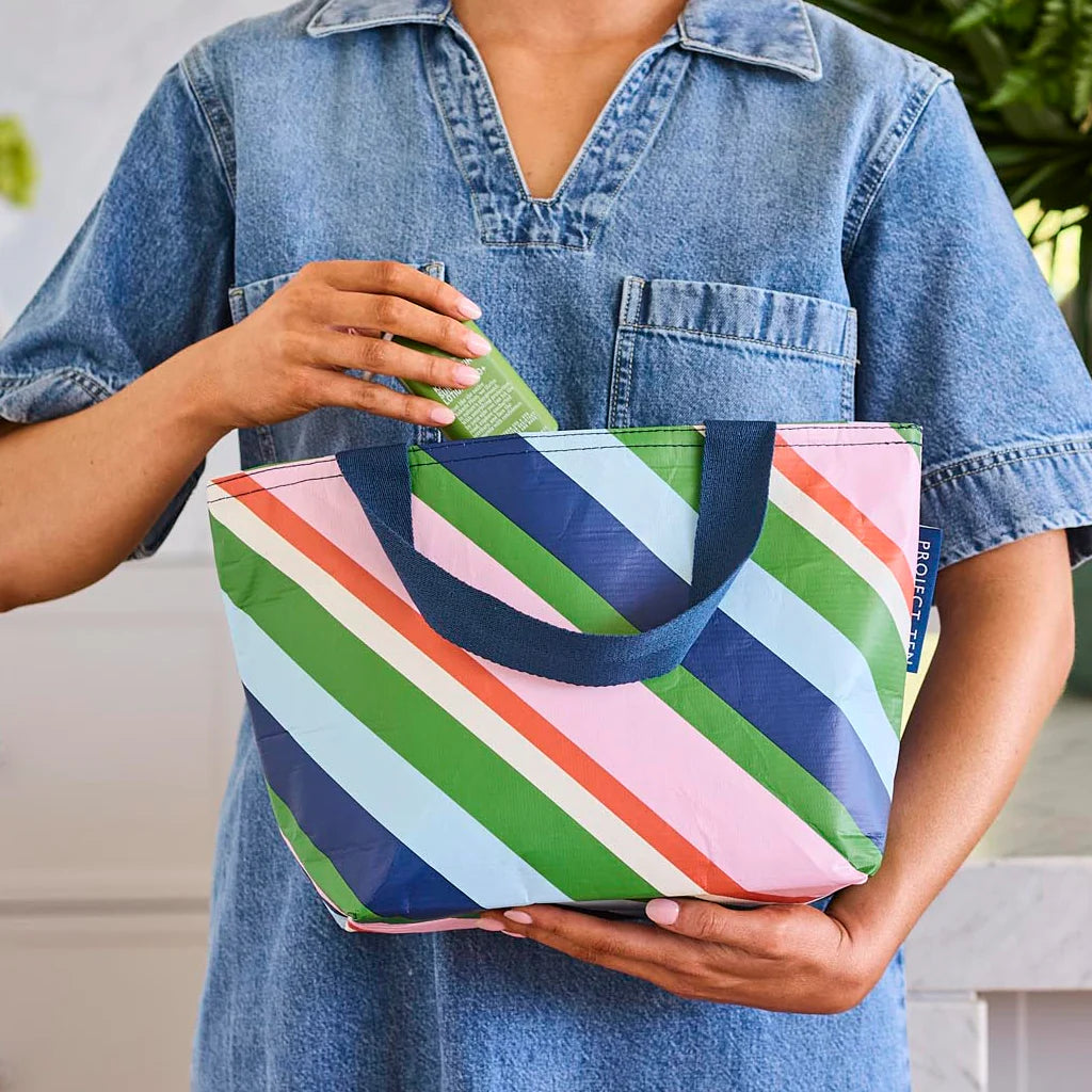 Mini Tote: Rugby Stripe