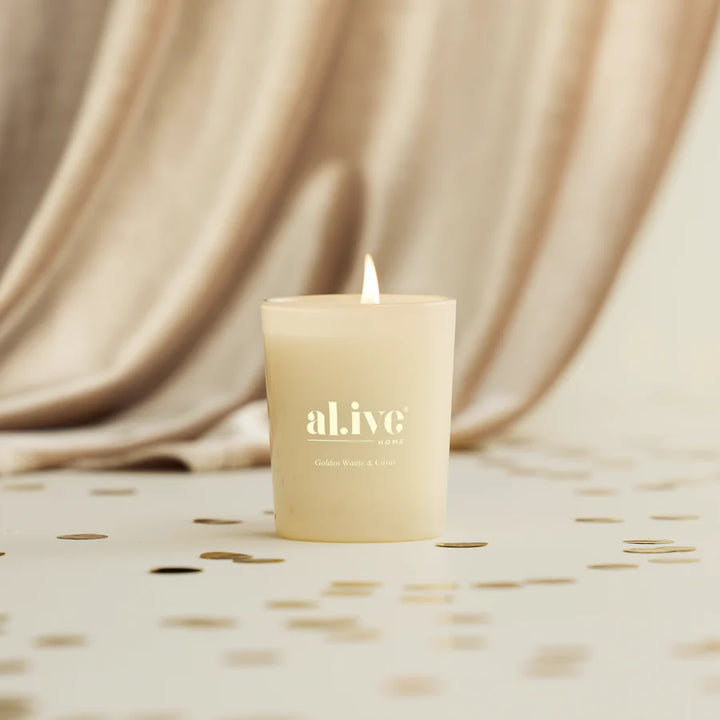 Al.ive Mini Soy Candle Bauble: Golden Wattle & Citrus