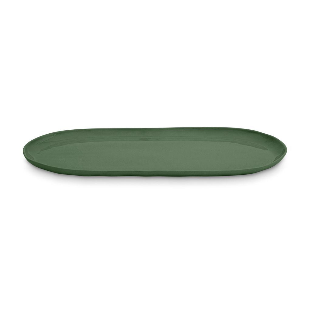 Moss Cloud Oval Plate (L)