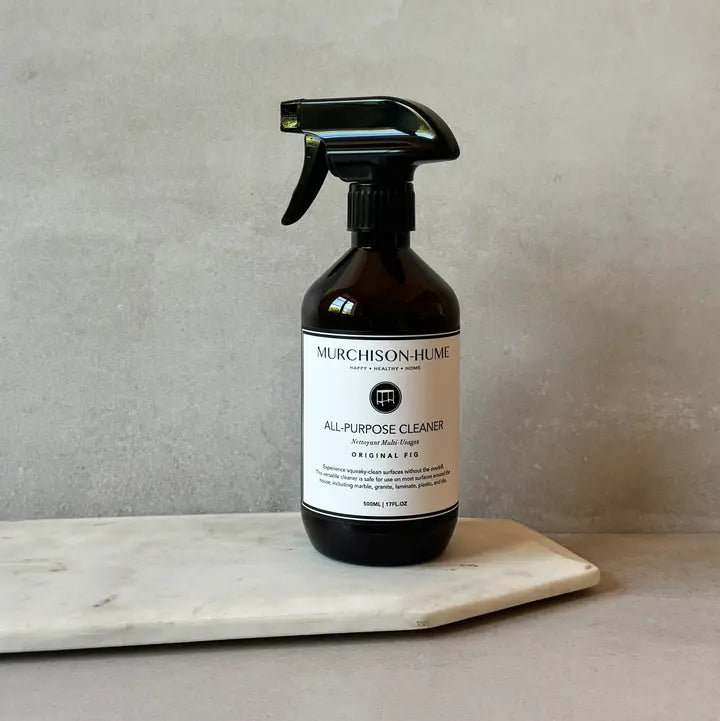 Murchison-Hume all-purpose cleaner bottle on a marble surface with a neutral background