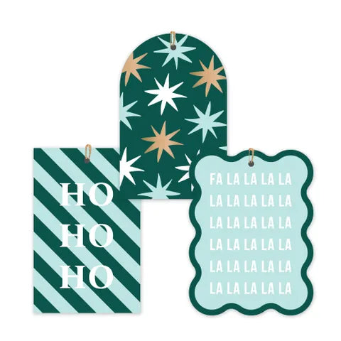 Christmas Nova Mint &amp; Evergreen Gift Tags