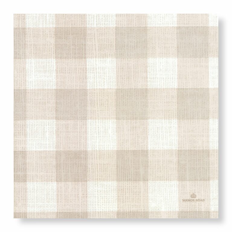 Natural Gingham Dinner Napkins