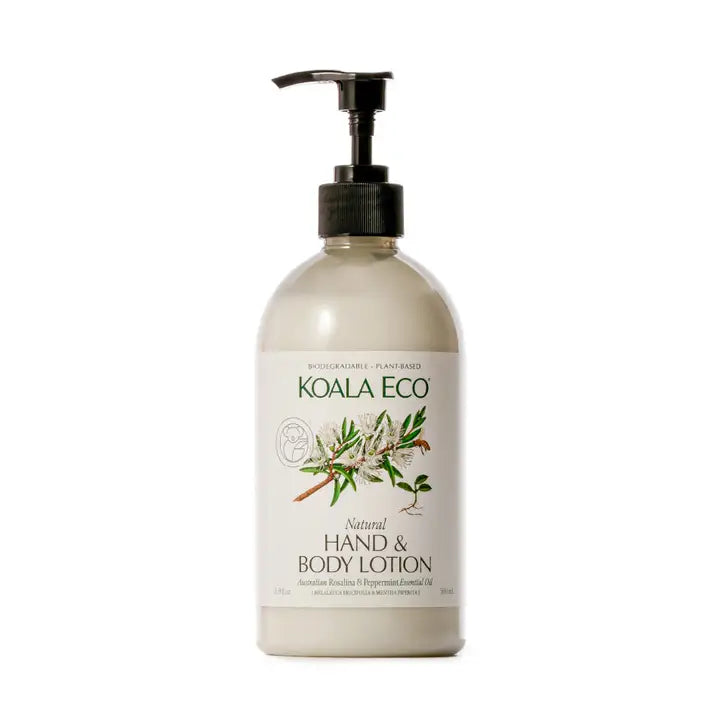 Koala Eco hand and body lotion bottle on a white background