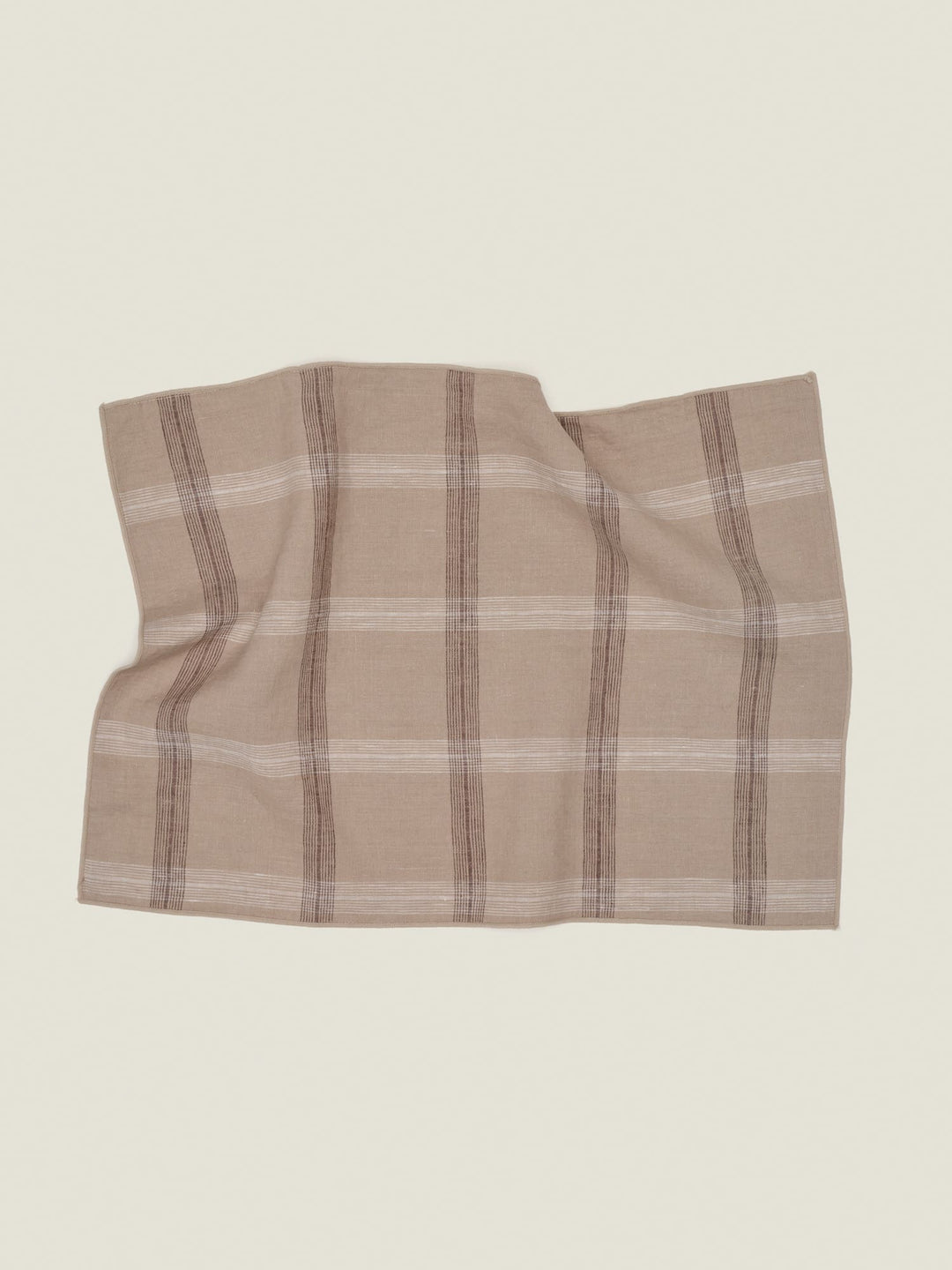 Carlotta & Gee Linen Placemats: Natural Plaid