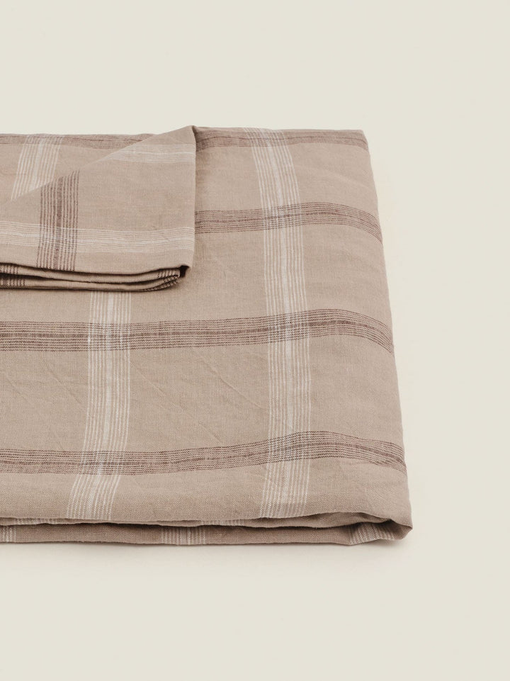 Carlotta & Gee Tablecloth 280x170cm: Natural Plaid