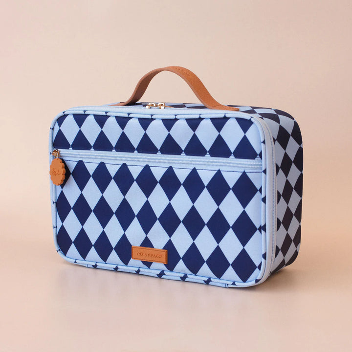 Fox & Fallow Navy Diamonds Large Lunch Bag *COMING SOON*