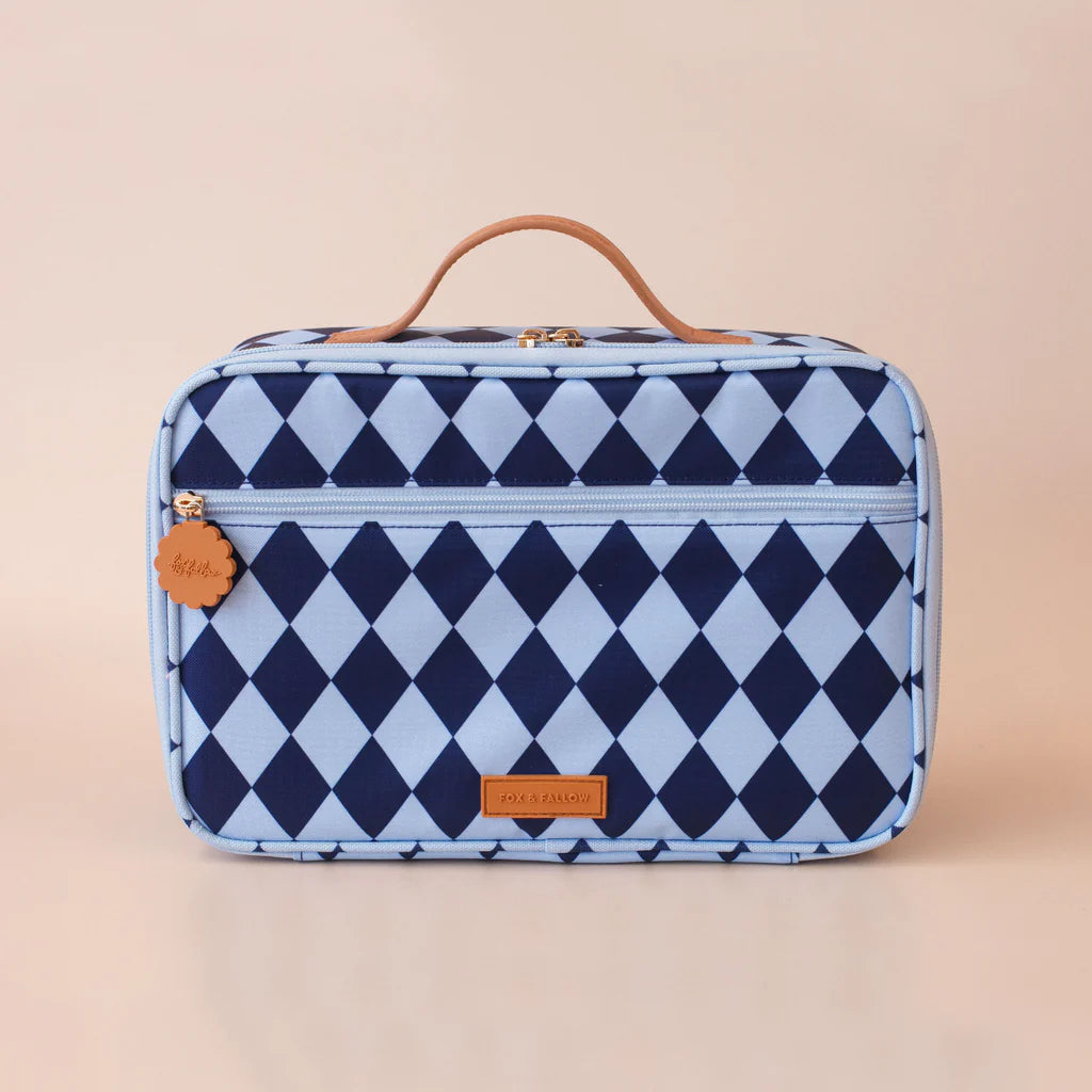 Fox & Fallow Navy Diamonds Large Lunch Bag *COMING SOON*