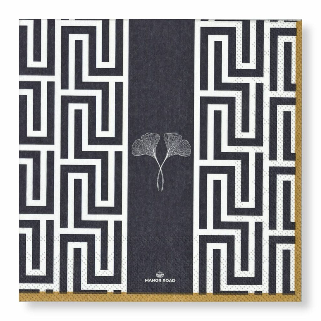 Navy Gingko Dinner Napkins