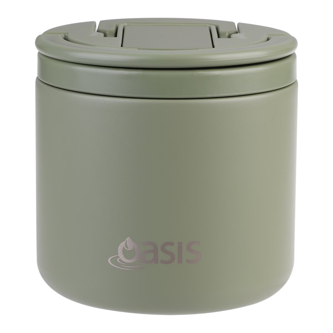 Oasis Insulated Food Flask: Olive Green