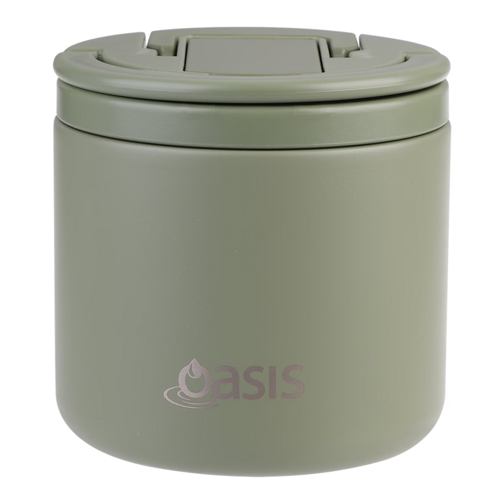 Oasis Insulated Food Flask: Olive Green