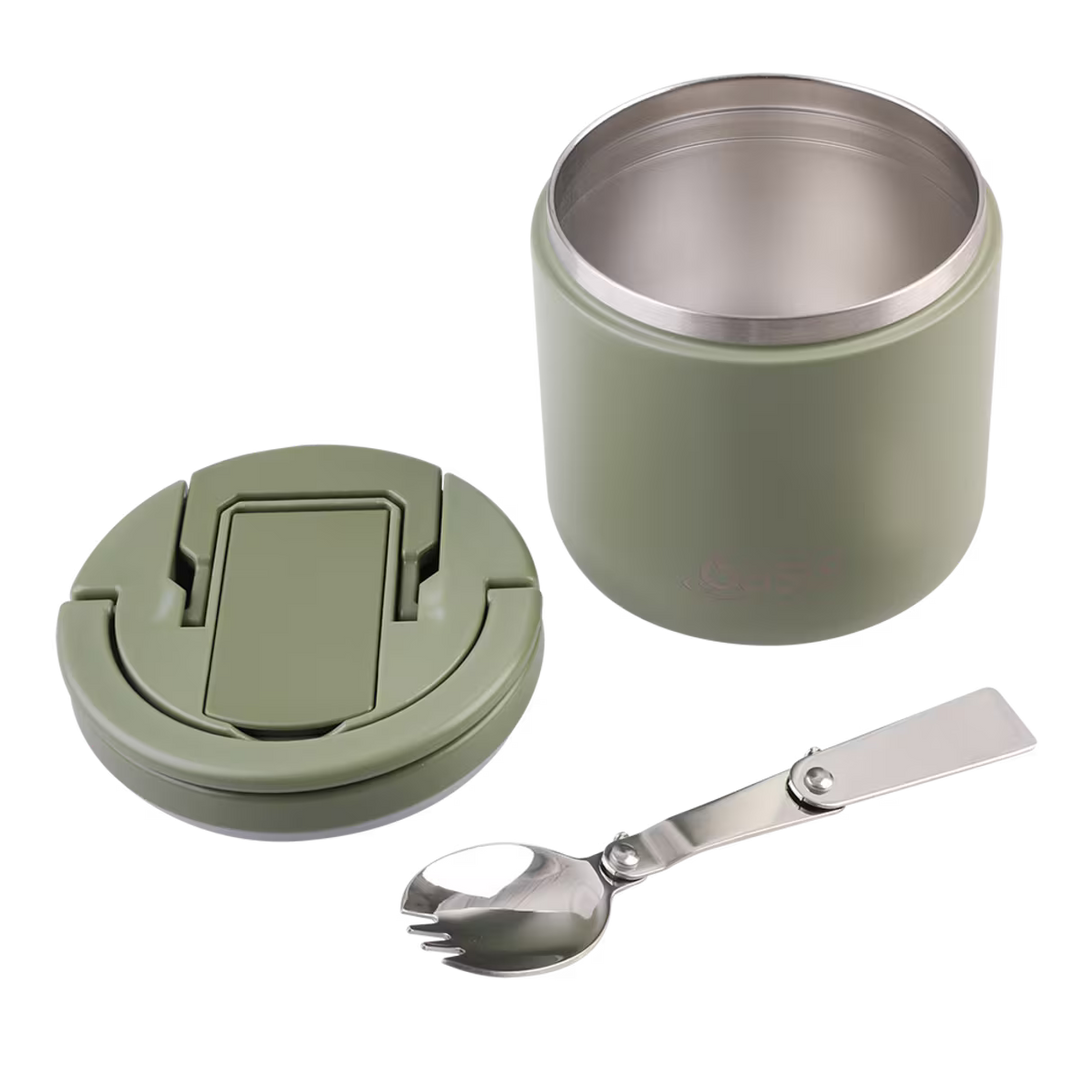 Oasis Insulated Food Flask: Olive Green