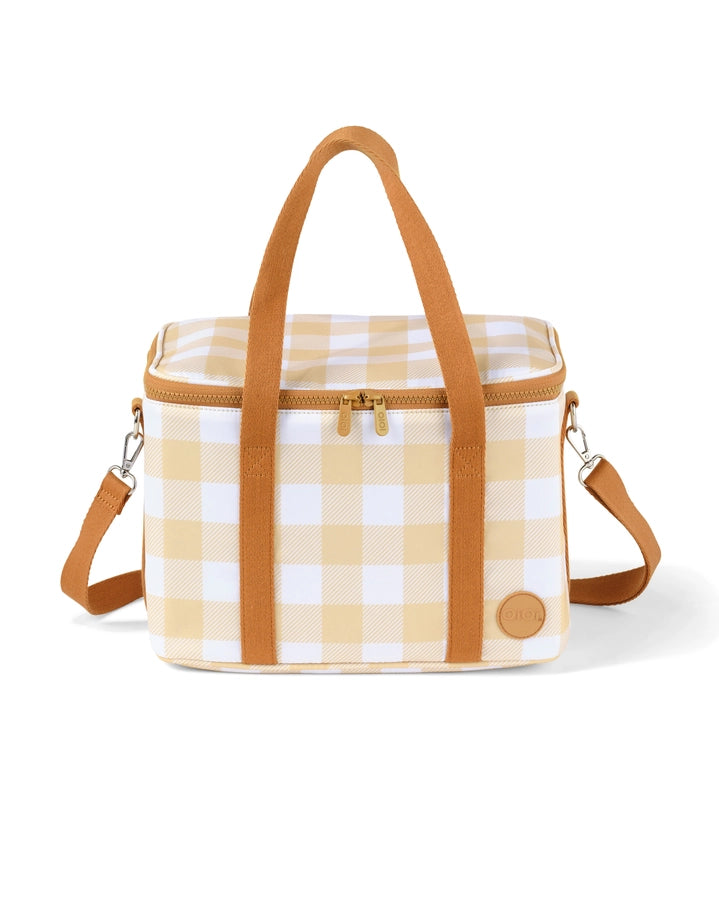 OiOi Maxi Insulated Lunch Bag: Beige Gingham