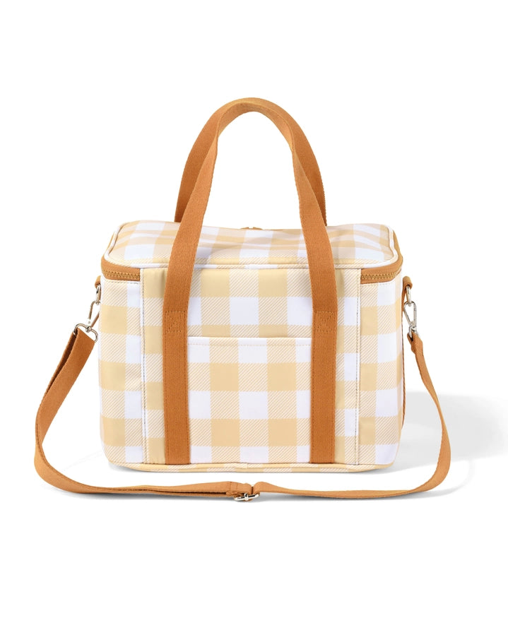 OiOi Maxi Insulated Lunch Bag: Beige Gingham