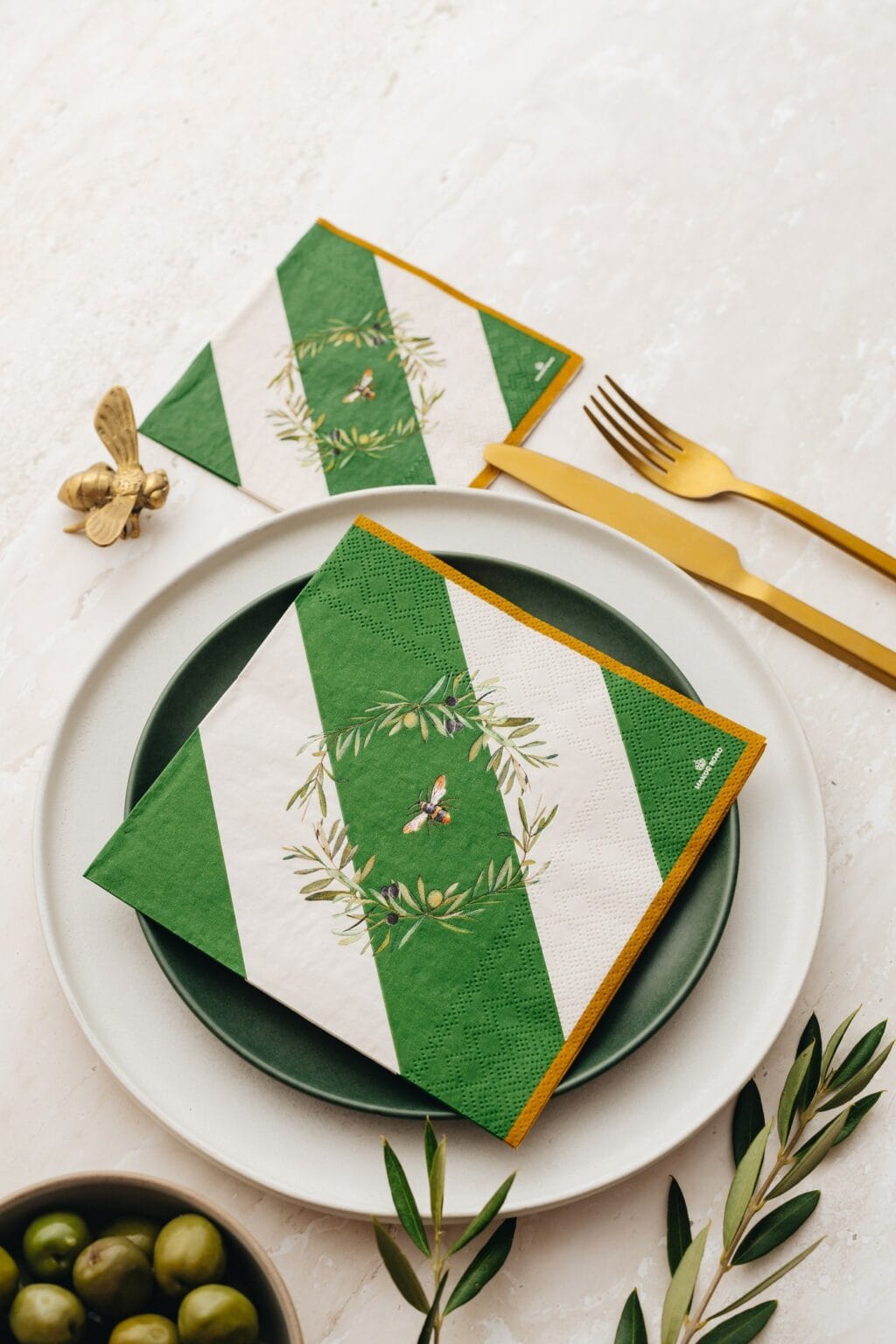 Olive & Bee Lunch Napkins