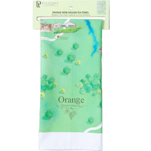 Orange Wine Region Tea Towel