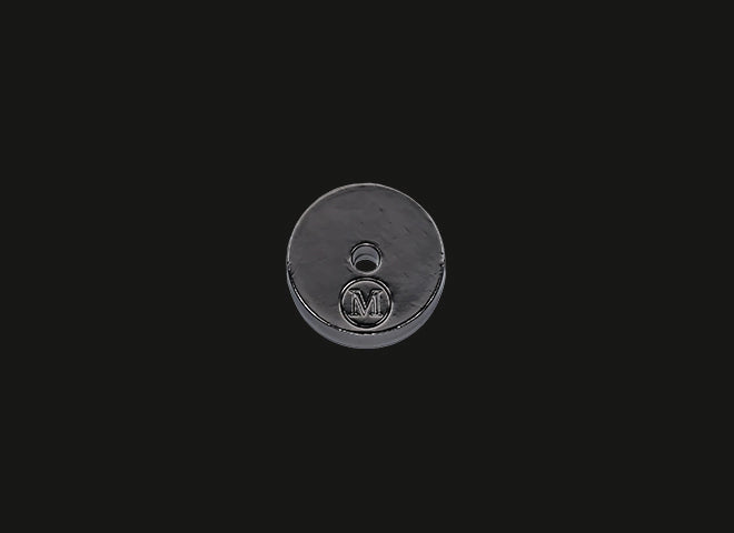 Incense holder with a logo on a black background