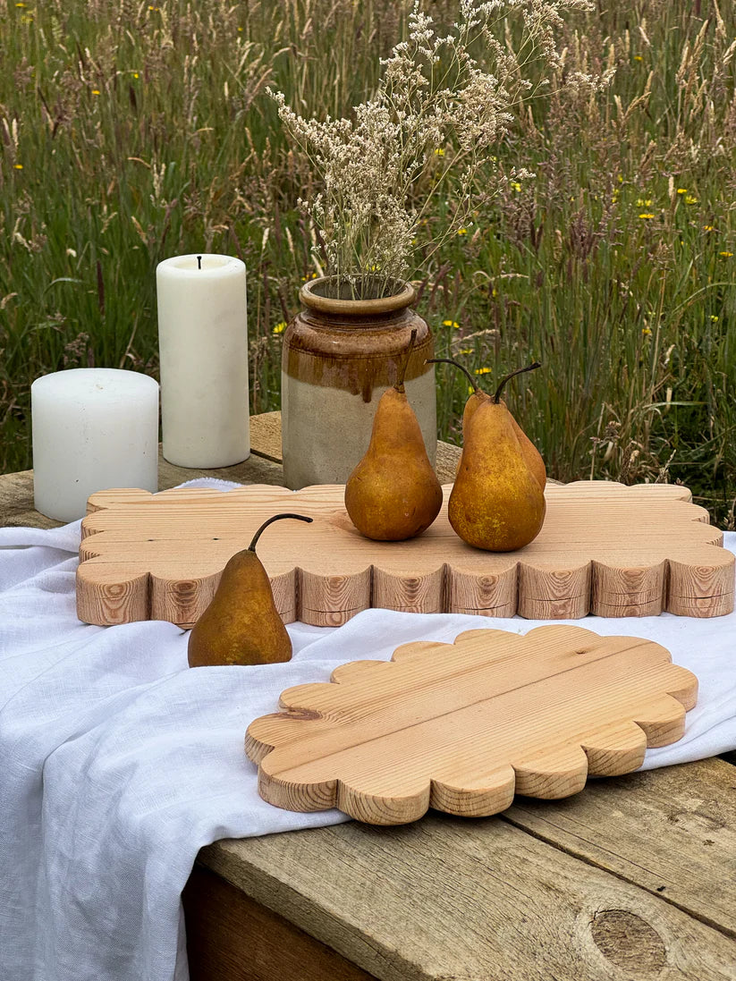 Oval Scallop Serving Board