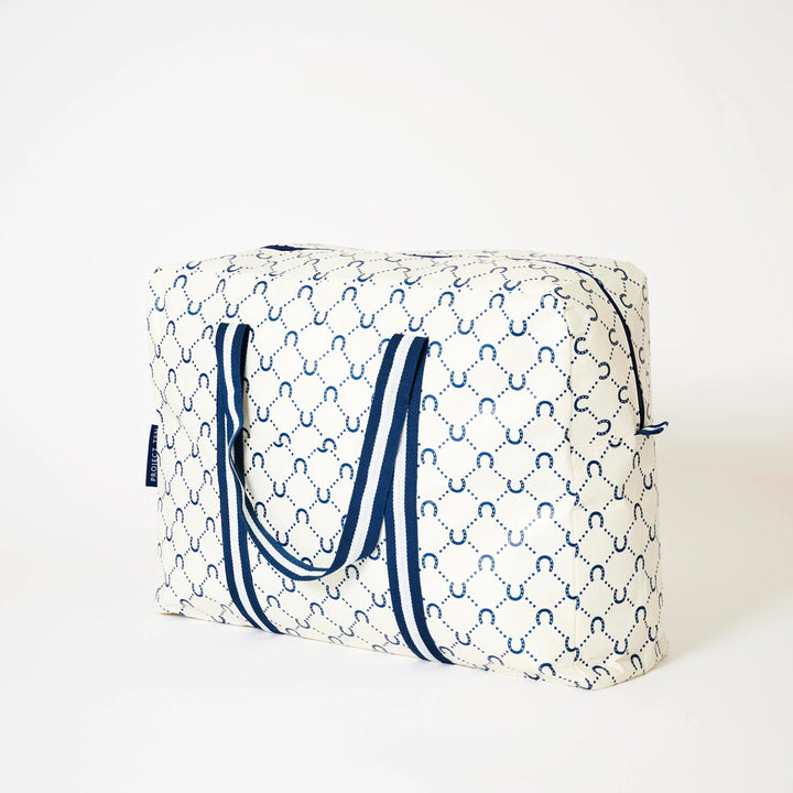 Overnight Bag: Navy Horseshoe