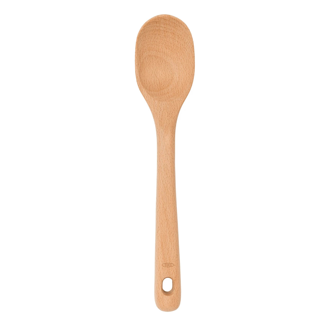 Wooden spoon on a white background