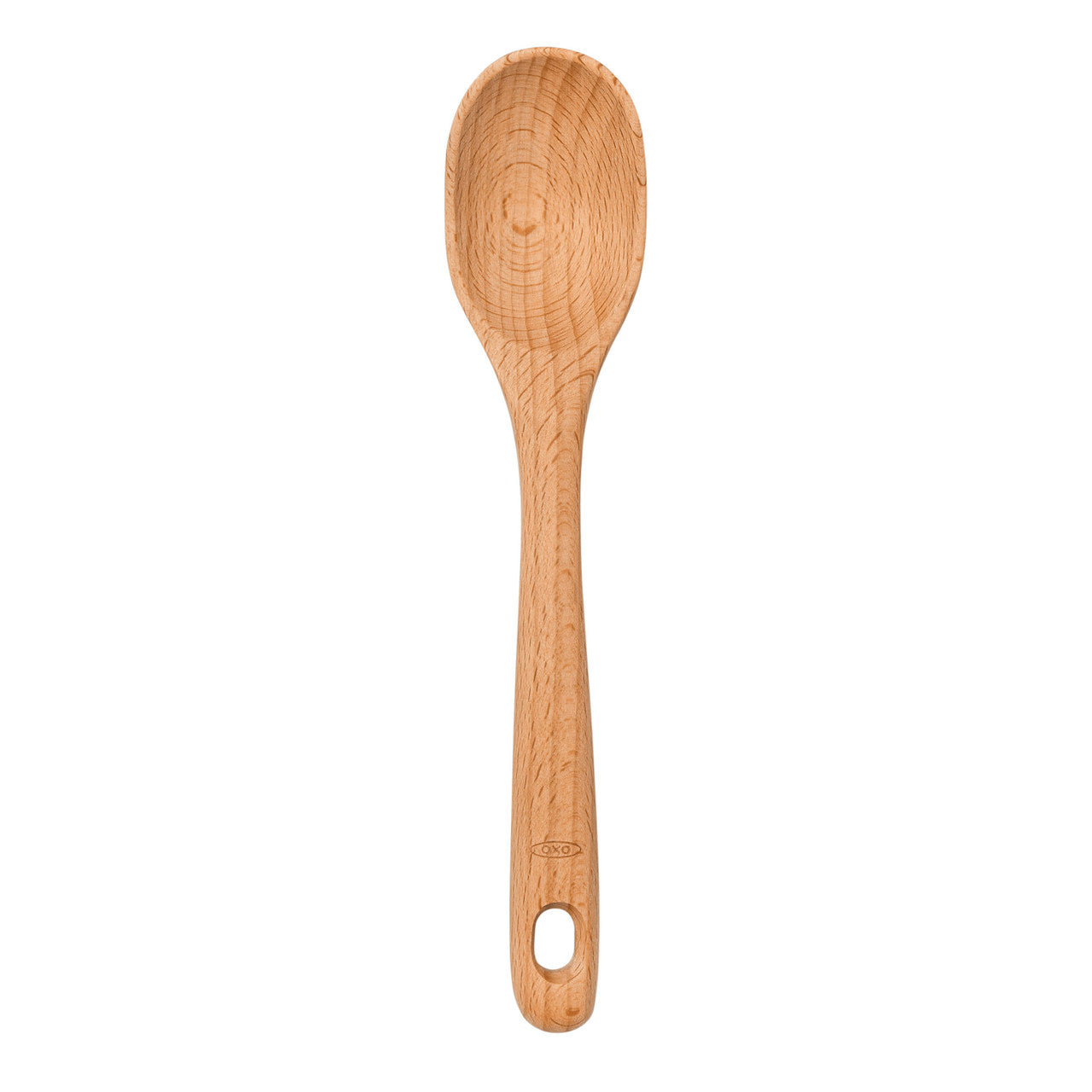 Wooden spoon on a white background
