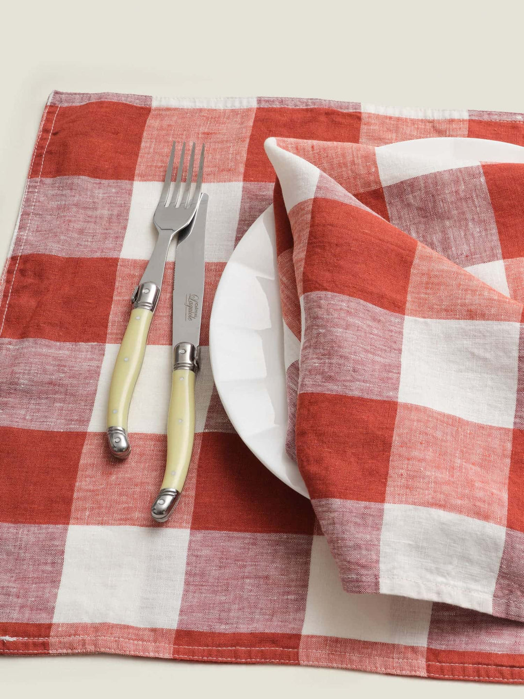 Carlotta & Gee Linen Placemats: Paprika