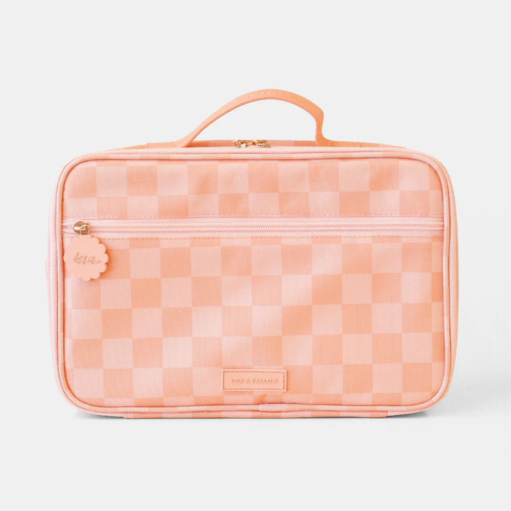 Fox & Fallow Peach Check Large Lunch Bag *COMING SOON*