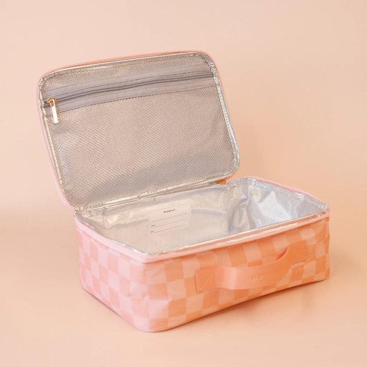 Fox & Fallow Peach Check Large Lunch Bag *COMING SOON*