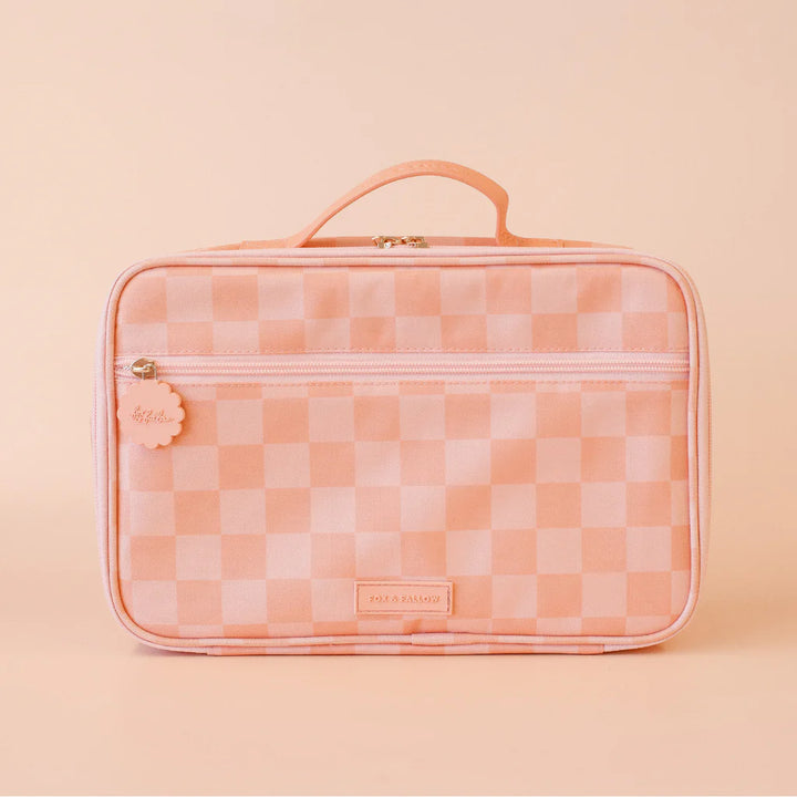 Fox & Fallow Peach Check Large Lunch Bag *COMING SOON*