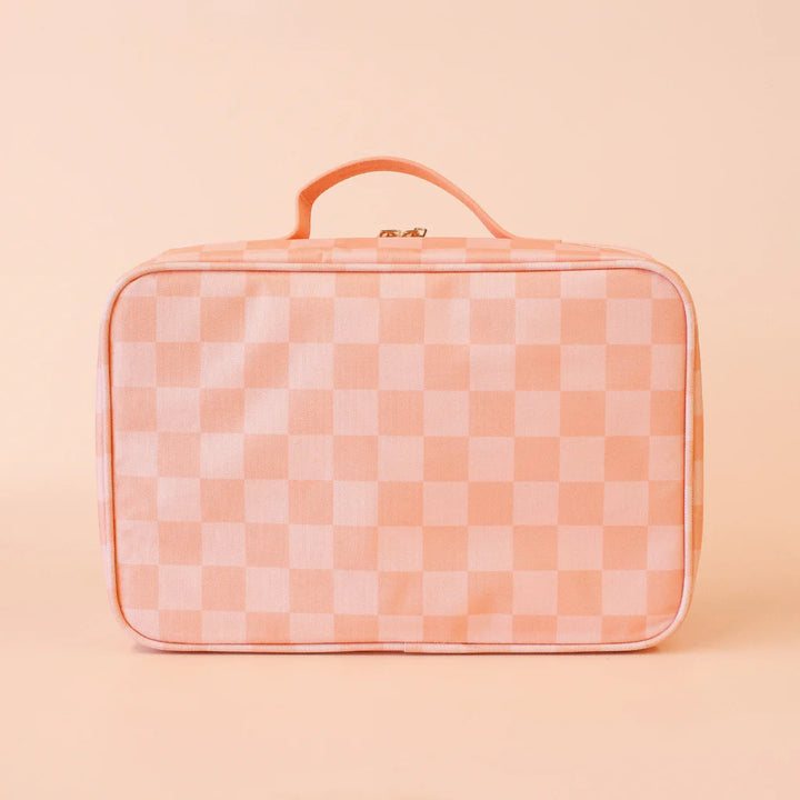 Fox & Fallow Peach Check Large Lunch Bag *COMING SOON*